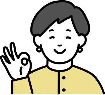 簡単に防災イベントを運営できた女性のイラスト