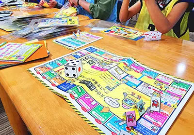 防災コミュニティラボで作成したスゴロクの写真