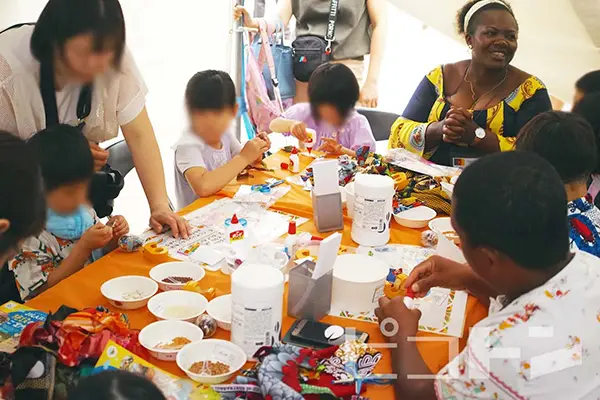 【国際交流イベント】野菜の種を使用したアレンジ事例の写真