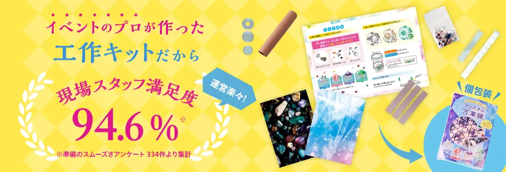 イベントのプロが作った『個包装キット』だから現場スタッフ満足度94.6％
