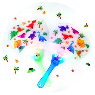 恐竜の人気商品ランキング 2位『光る！デコうちわ 恐竜ver.』