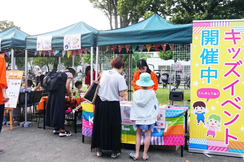 「中野チルナイトピクニック」のピコトンのワークショップブース