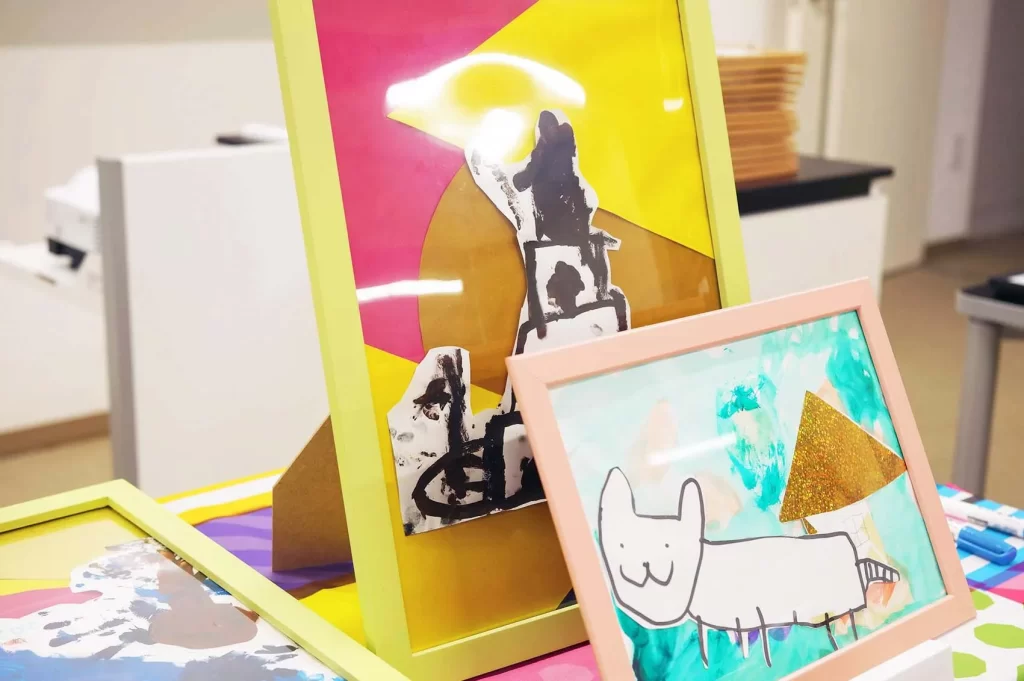 親子で楽しむアートフレーム工作ワークショップの見本2