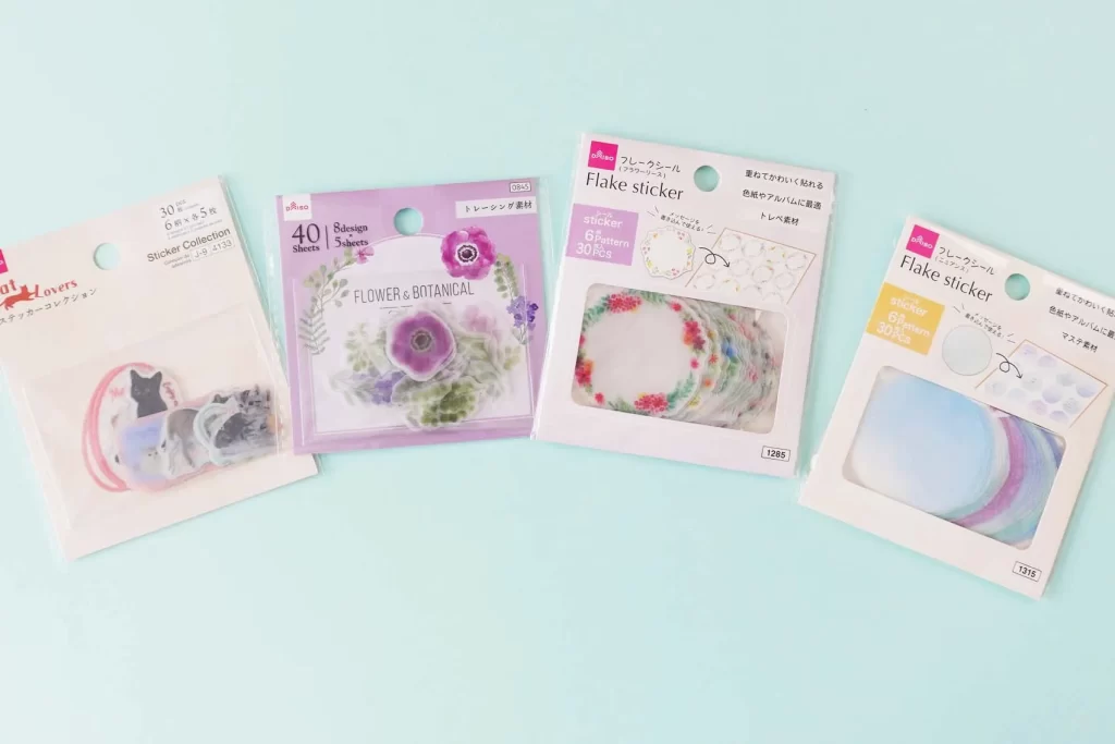 100均（ダイソー）「フレークシール」4選
