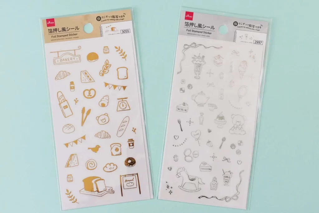 100均（ダイソー）「箔押しシール」2選