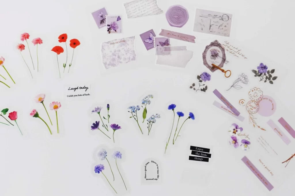 100均（セリア）「フレークシール」を実際貼った様子