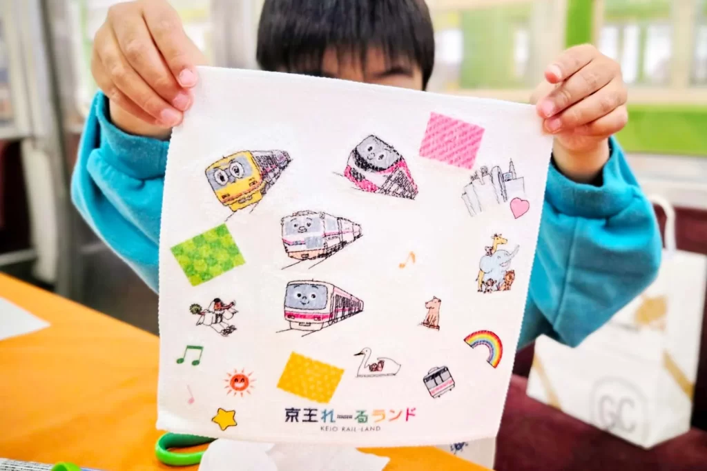 「京王れーるランド」で開催された『つくってタオル』のイベントの様子4