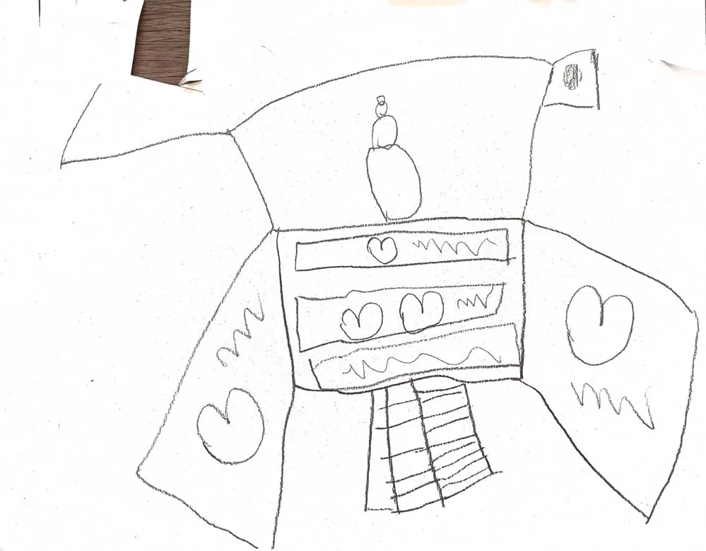 子どもが描いた絵画(お母さんへのメッセージ)