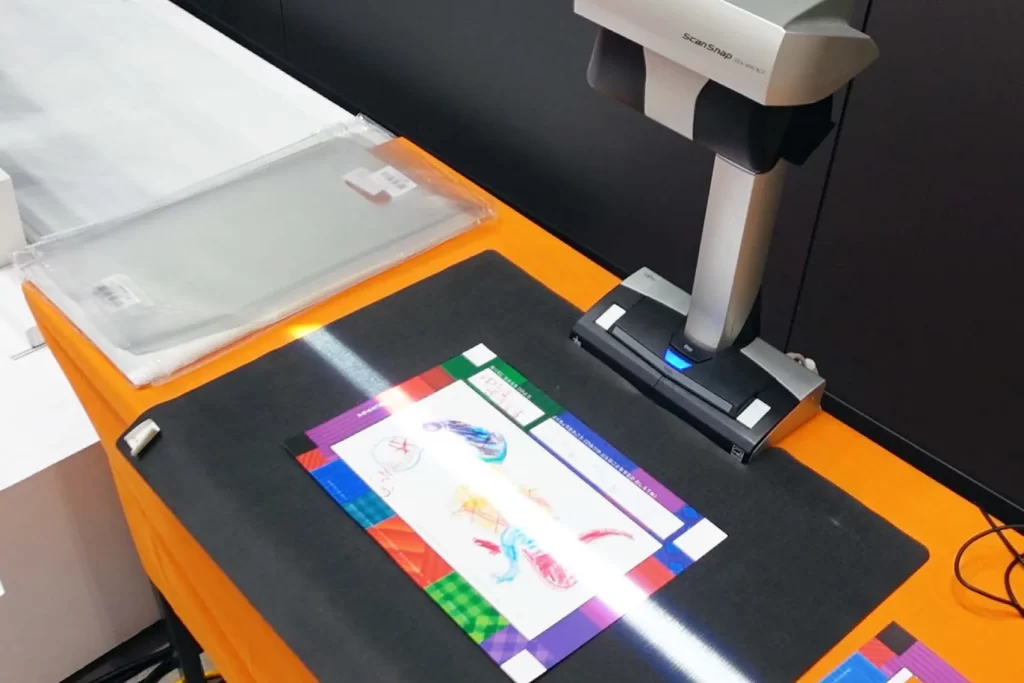 ぬりえをスキャン