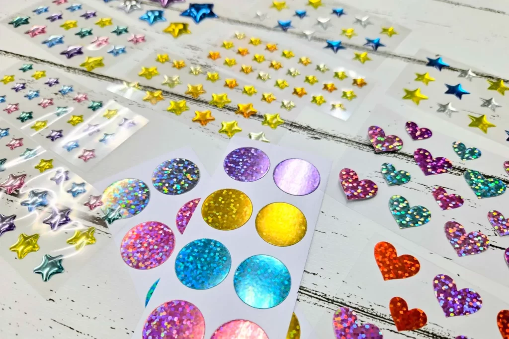 丸シールや星シール