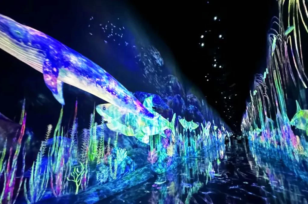 チームラボプラネッツTOKYO 豊洲「つかまえて集める絶滅の森」の海のゾーン