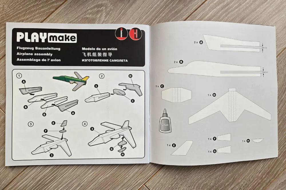 木工ツールPLAYMAKE4in1に同梱されていた説明書